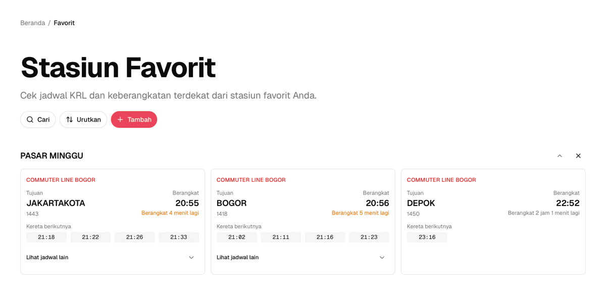 Akses cepat dari perangkat Anda